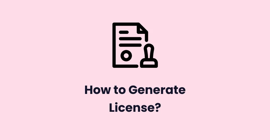 how to generate license