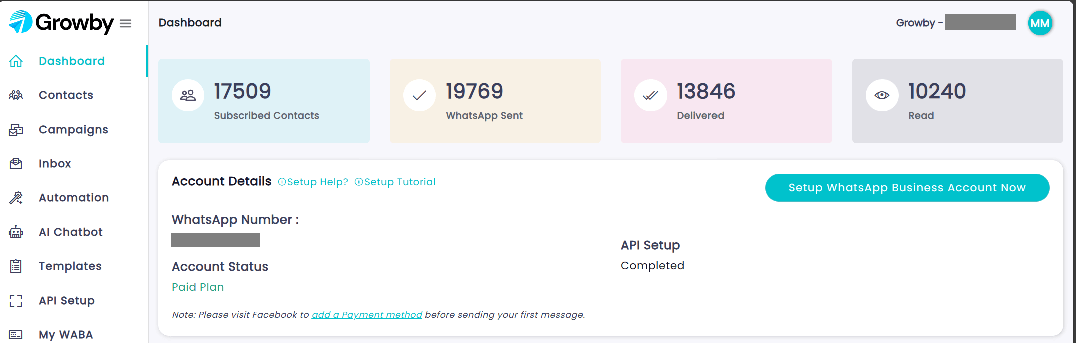 Add multiple WABA in single account