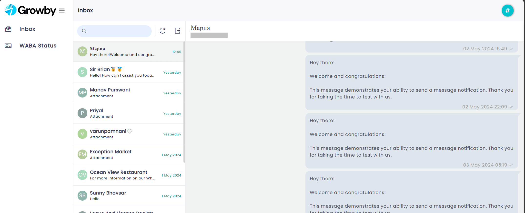 growby dashboard