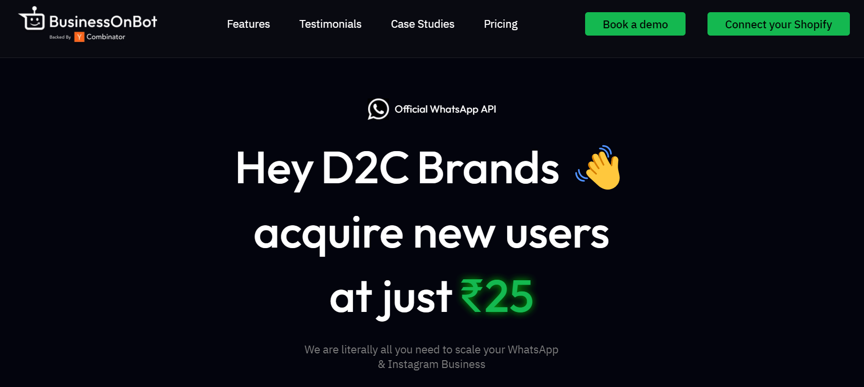 BusinessonBot Platform Screenshot