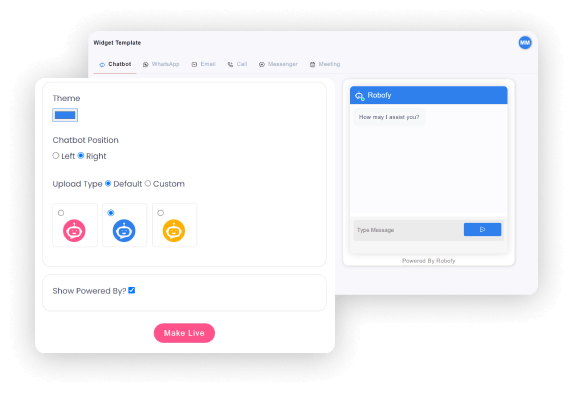 cutomize chatbot widget
